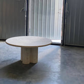 BIG ROUND TRAVERTINE COFFEE TABLE